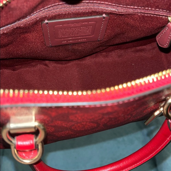 Coach Signature Red Satchel - Picture 9 of 12